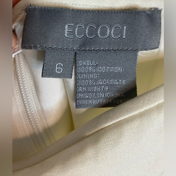 Eccoci Cream Cotton Lined Skirt - Picture 3 of 10
